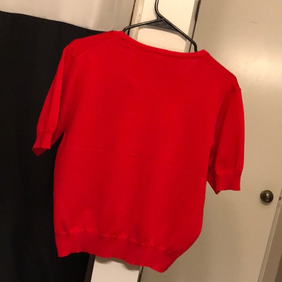 Cielo Bright Red Women's Cardigan - Picture 4 of 4